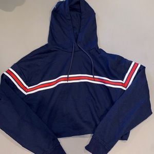 Cropped navy blue sweatshirt